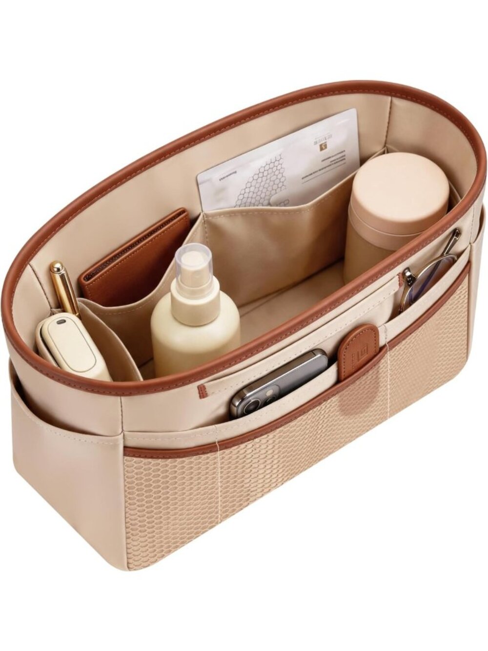 Satin Purse Organizer Insert - Handbag Divider for Tote Bags, Fits Most Styles